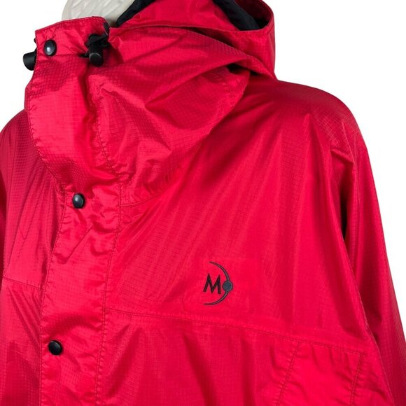 Moonstone Goretex Jacket Rain Coat Small Red Hood Nylon Shell Ripstop Gorpcore - Picture 4 of 16